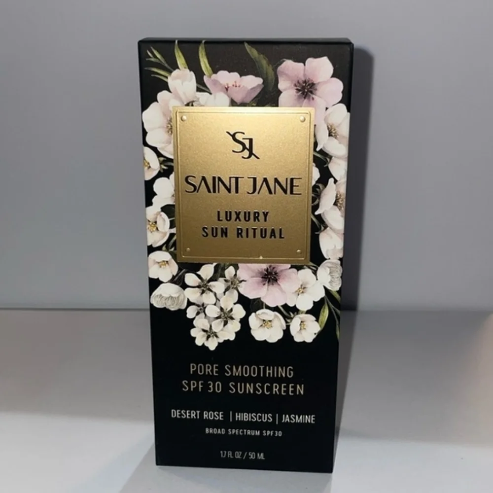 Saint Jane Luxury Sun Ritual SPF 30 - Black & Gold Floral Box